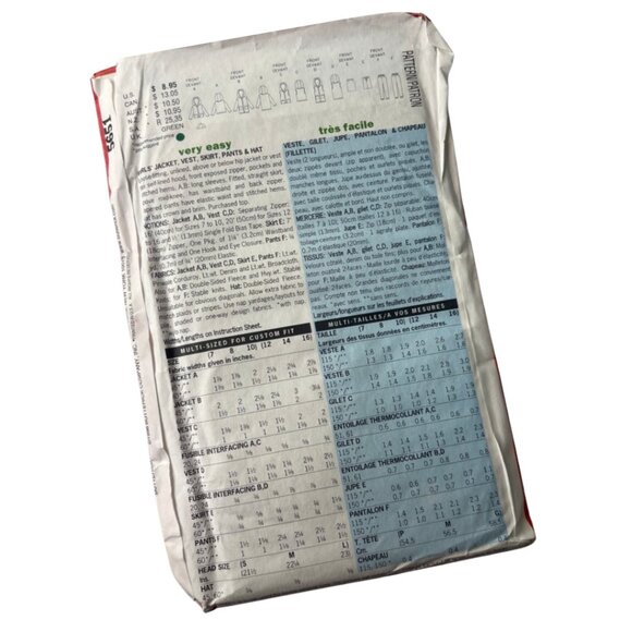 BUTTERICK | Vintage 1998 Girl's Winter DIY Sewing Pattern | Size 12-14-16 - Picture 3 of 6